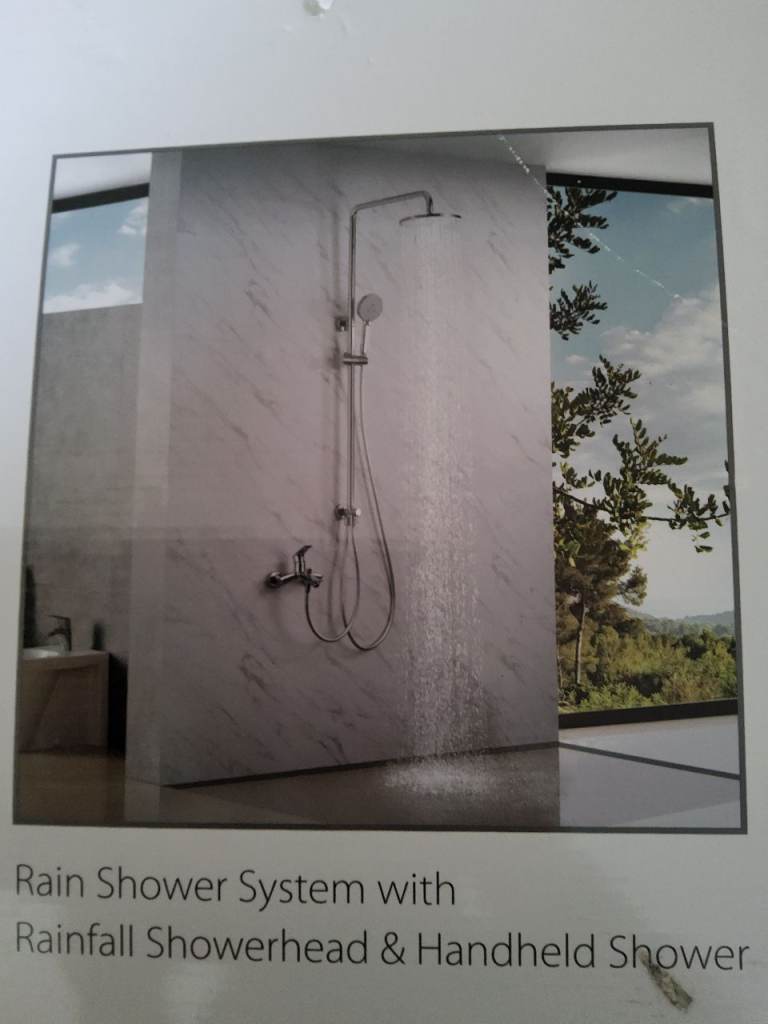 Bathroom Rain shower and handheld shower system