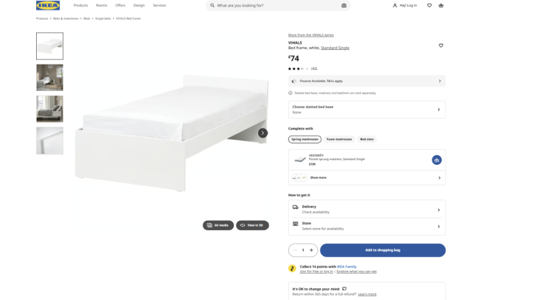 IKEA White Beds – Excellent Condition