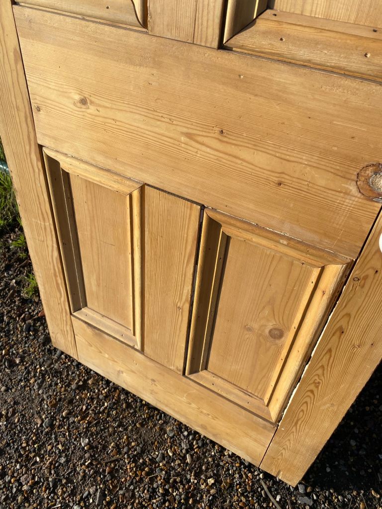 Victorian striped pine 4 panel door 
