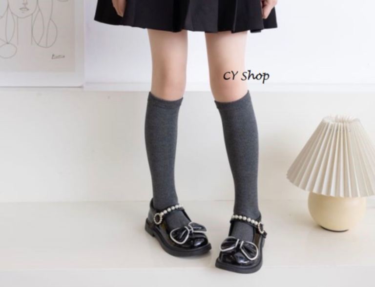 Brand New! [3 pairs packaging] Pure cotton Japanese student socks grey color 