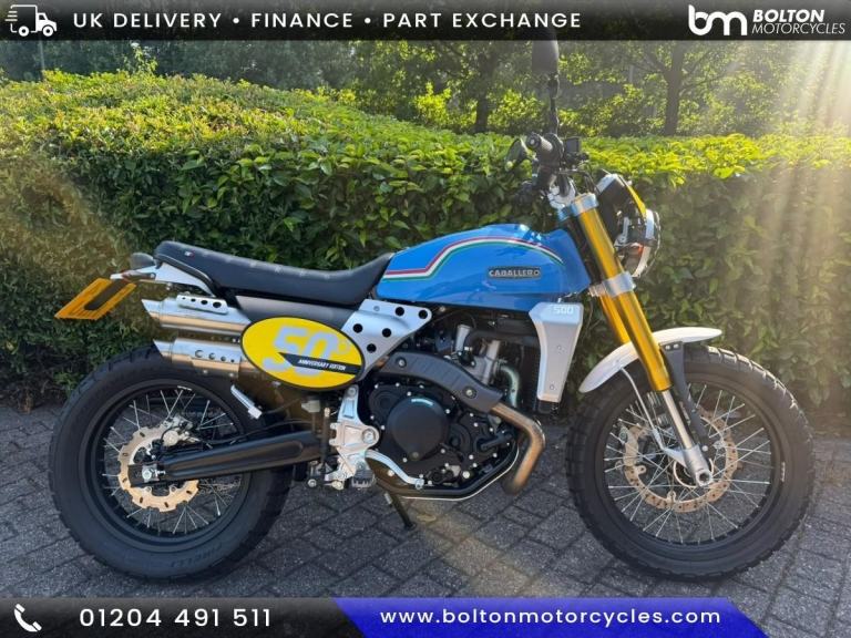 Fantic Motor CA50 Scrambler Motorcycle Blue 580 miles