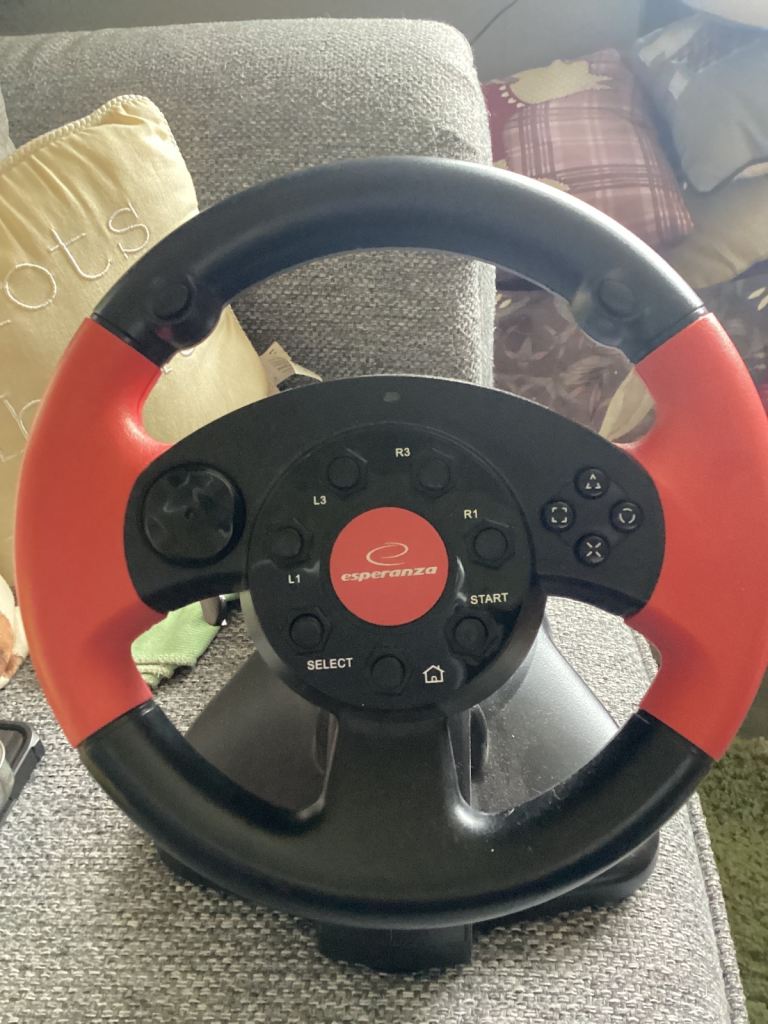 ESPERANZA EG103 HIGH OCTANE 3 IN 1 VIBRATING STEERING WHEEL PS2/PS3/PC