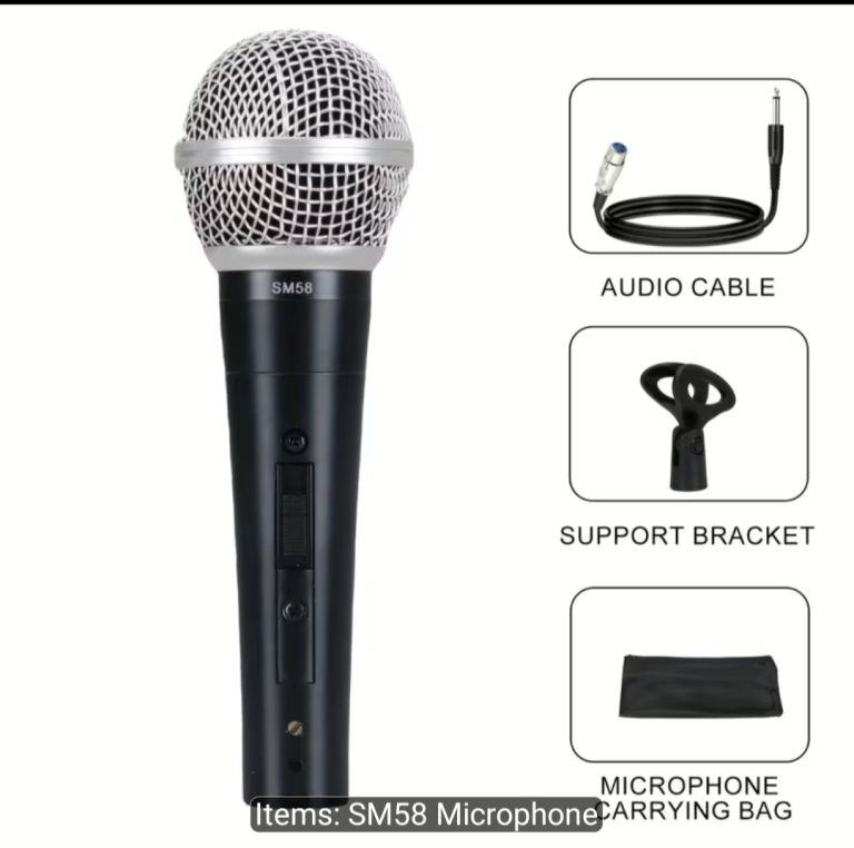 SM58 Switched Vocal Microphone With Clip, Lead And Case