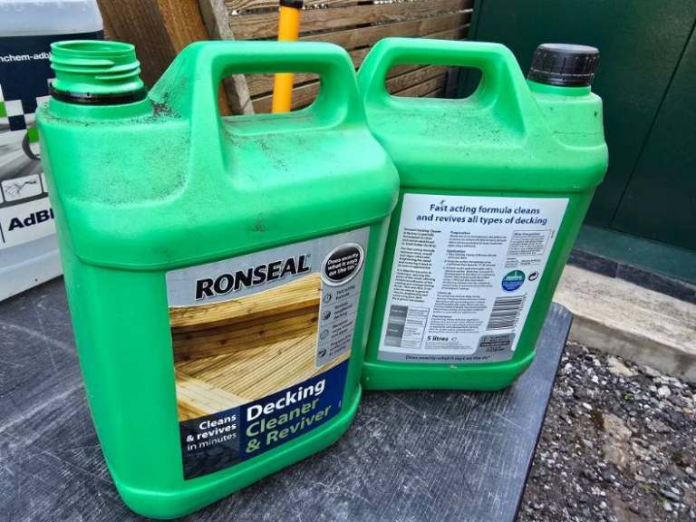 RONSEAL Decking Cleaner & Reviver 5L – Unopened x1; Opened 1/2 Used x 1