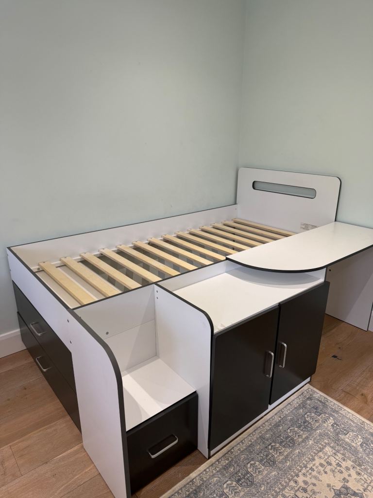 Julian Bowen White Cookie Cabin Bed with Storage