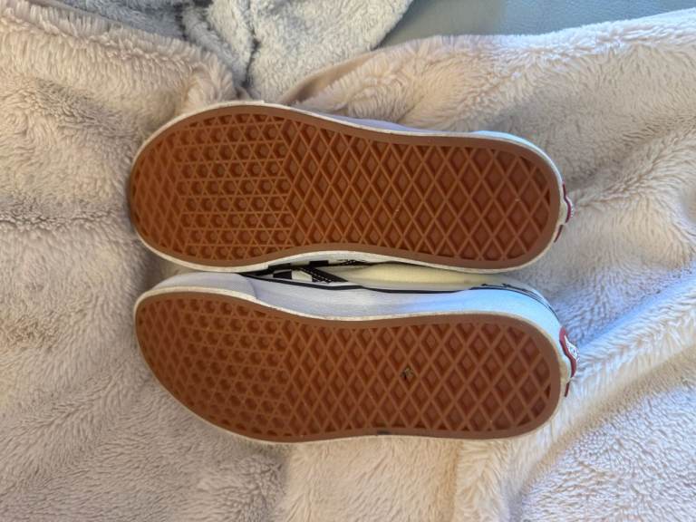 Vans Classic Slip-On Checkerboard Trainers – Black/White – Excellent Soles – Size 38 (UK5)