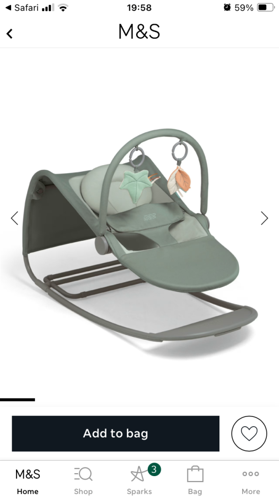 image for Mamas and papas baby bouncer 