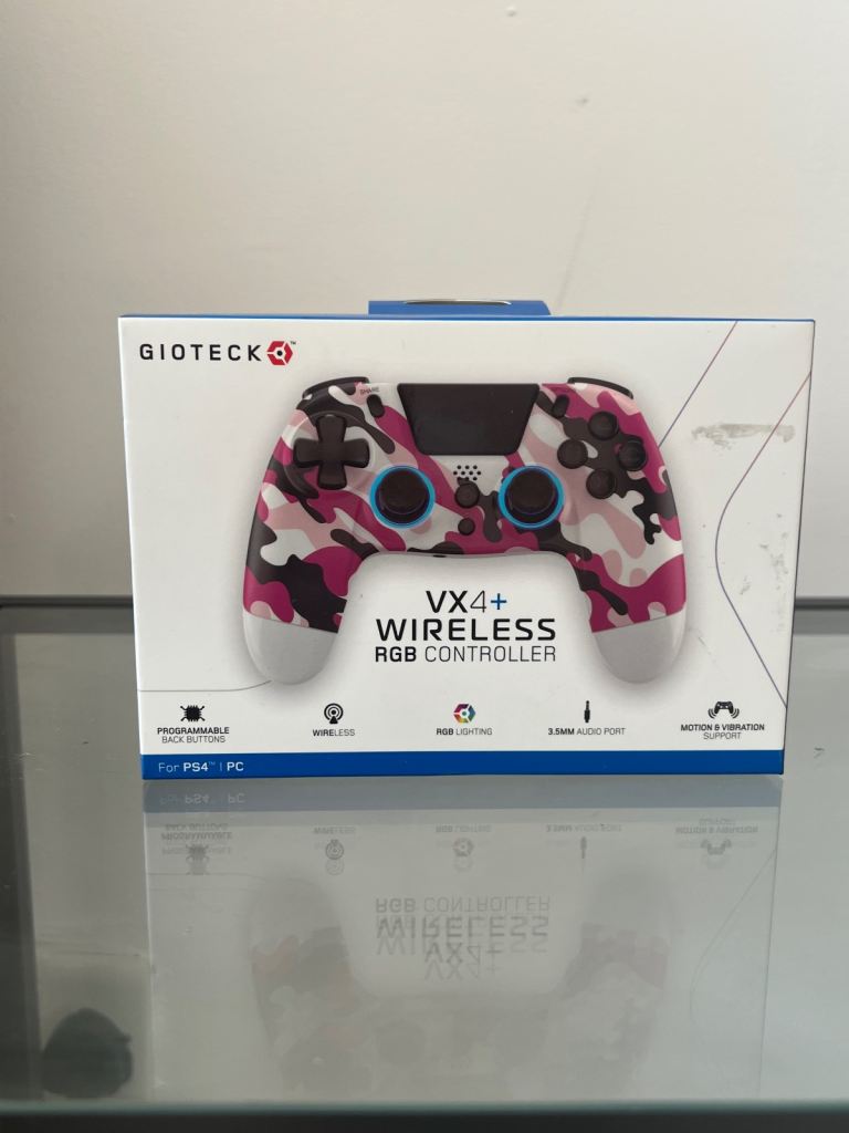 Gioteck VX4+ Wireless RGB Controller for PS4/PC – Brand New