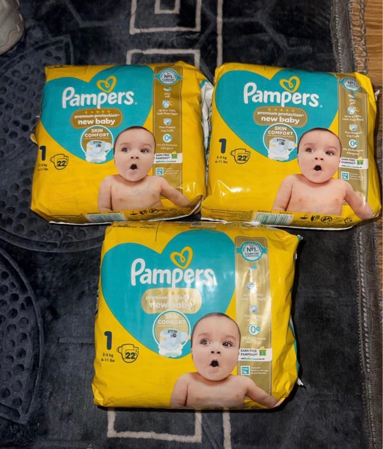 3x size 1 pampers 