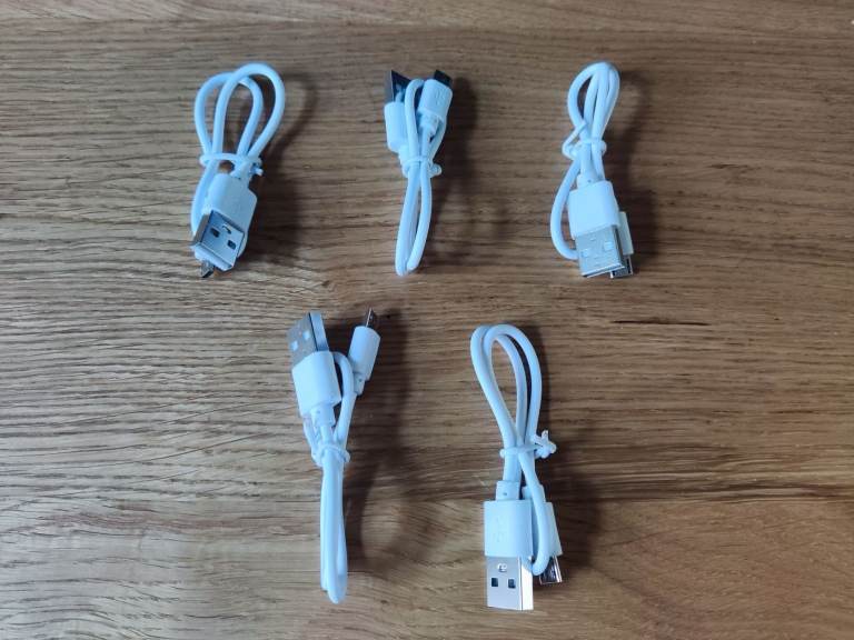 NEW UNUSED Micro-USB Cables (£2 each - 5 available)