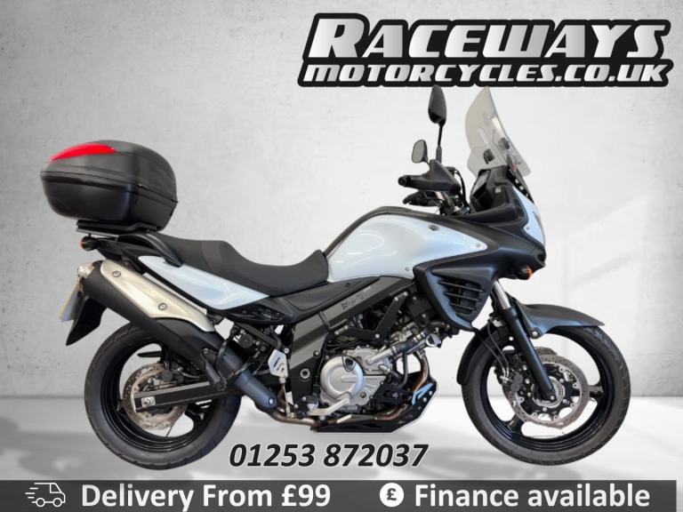 SUZUKI V-STROM 650 2015 65 REG 6,410 MILES WHITE USED MOTORCYCLE 645CC