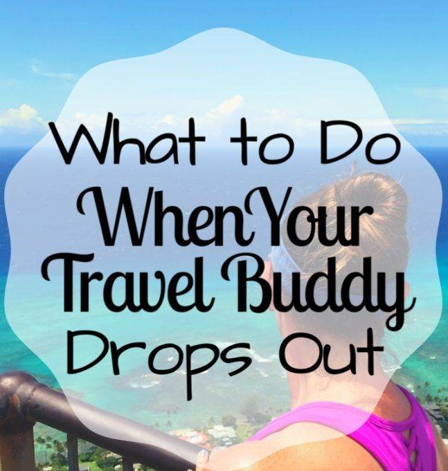 If your holiday companion can't come with you anymore so you seek a replacement travel buddy