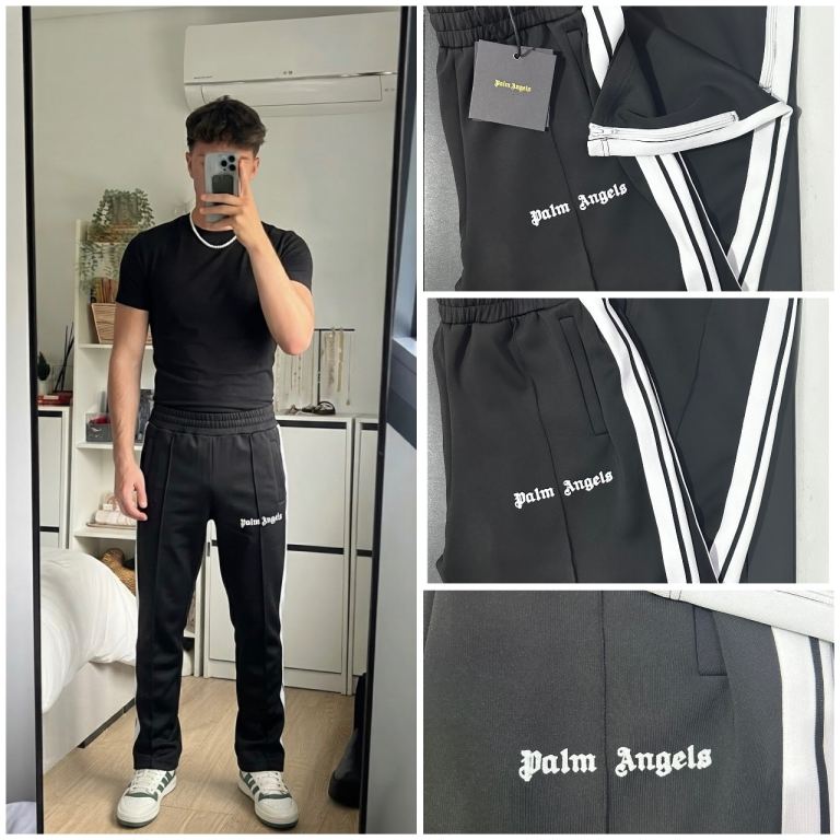 Palm Angels Classic Track Pants Joggers Black White - Size Small (Brand New)