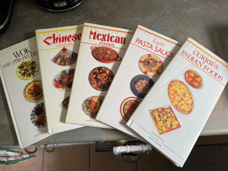 Cook Books, international cuisine - set of 5