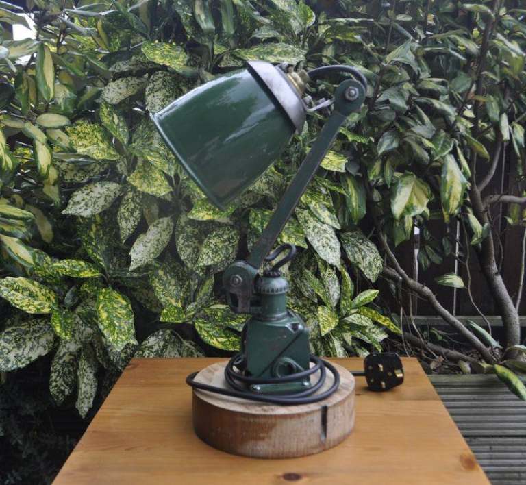 Vintage engineers machine lamp