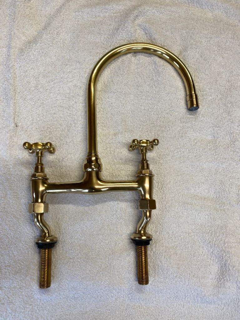 Barber Wilsons brass kitchen mixer tap