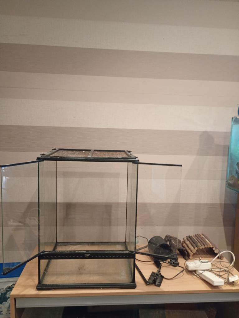 Exo Terra Glass Terrarium Bundle + Accessories – Good Condition (Collection Only)