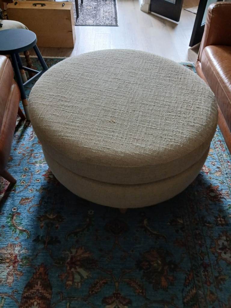 LARGE FABRIC OTTOMAN
