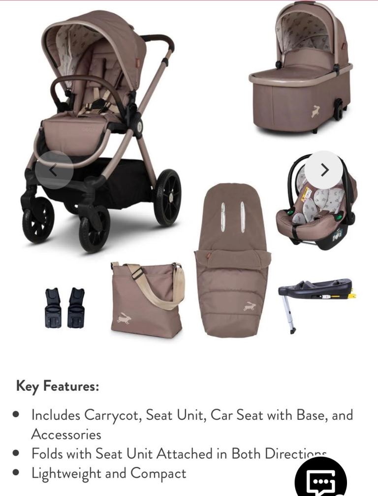 Cossato Giggle 4 (used) with new car seat base