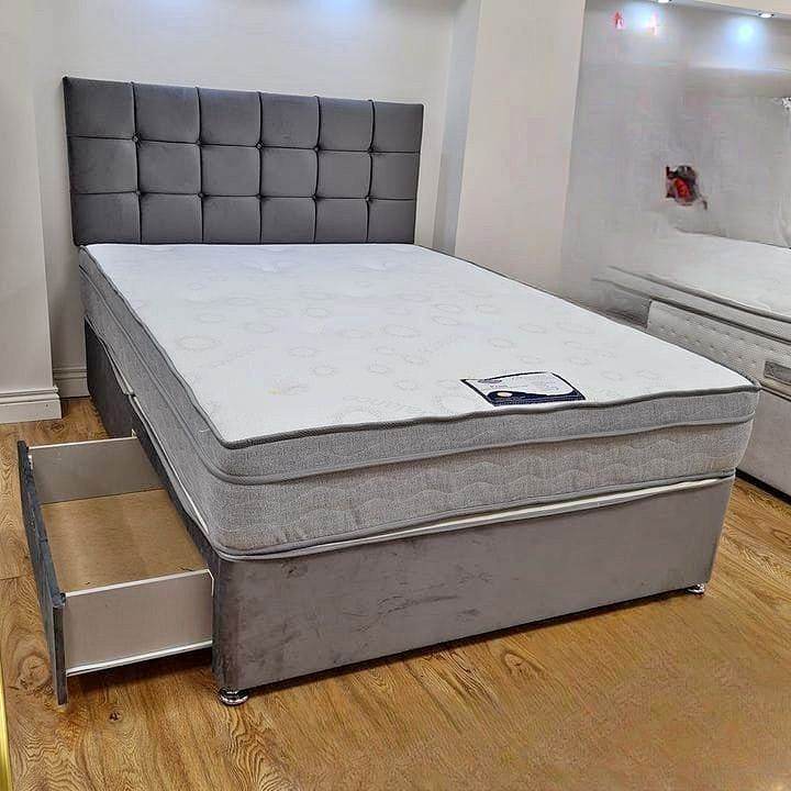 SAME DAY DELIVERY Double 4ft6 Divan Bed With Mattress Brand New SAME DAY DELIVERY Order Now