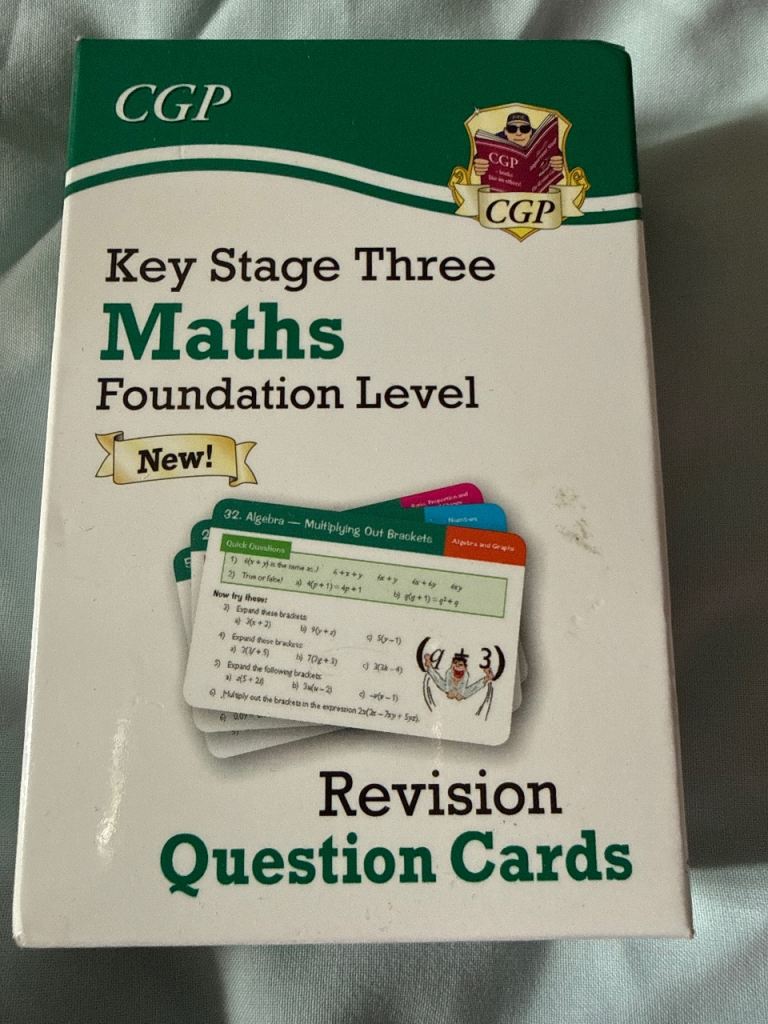 AQA GCSE revision cards Key stage three maths