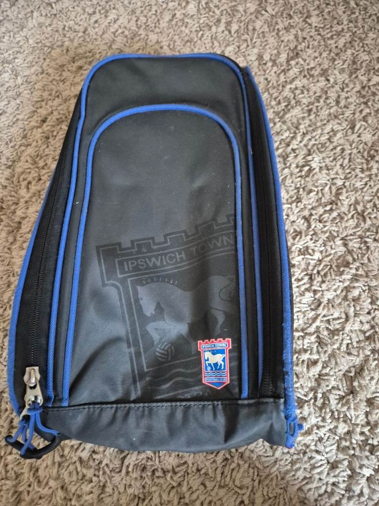 Ipswich Town Black/Blue Football Boot Bag VGC