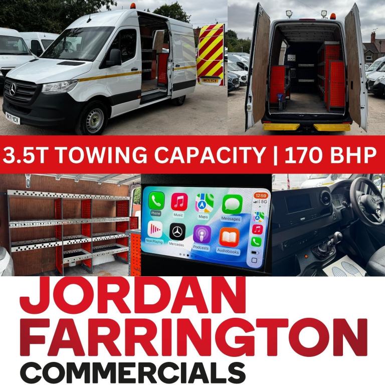 2021 MERCEDES SPRINTER 317 RWD WORKSHOP VAN WITH 3.5T TOWING CAPACITY | 168 BHP