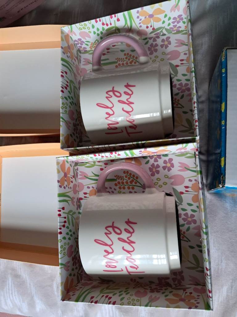 Two New 'Lovely Teacher' Mugs in Gift Boxes