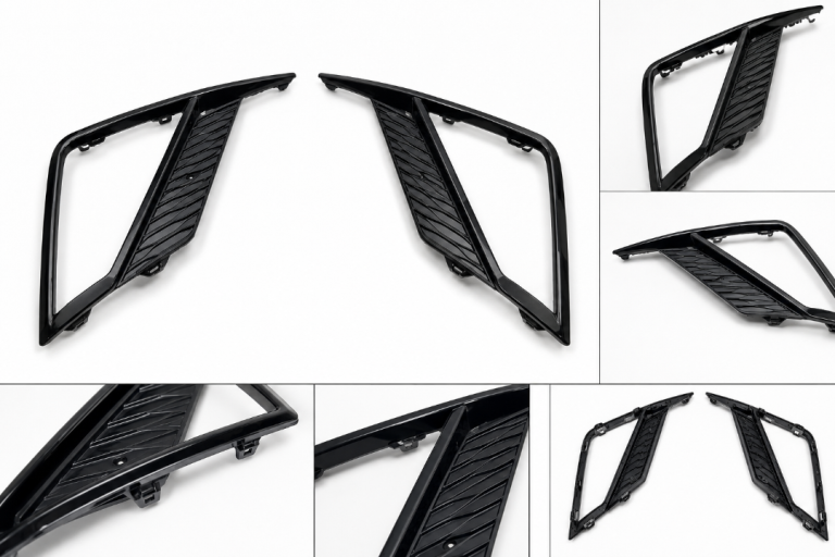Genuine OEM SEAT Ibiza Mk5 2017+ Front Lower Fog Light Grilles Pair Black