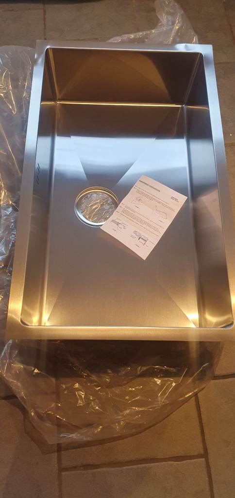 Large Undermount Inset Kitchen Sink 7500x450x180mm Stainless Steel