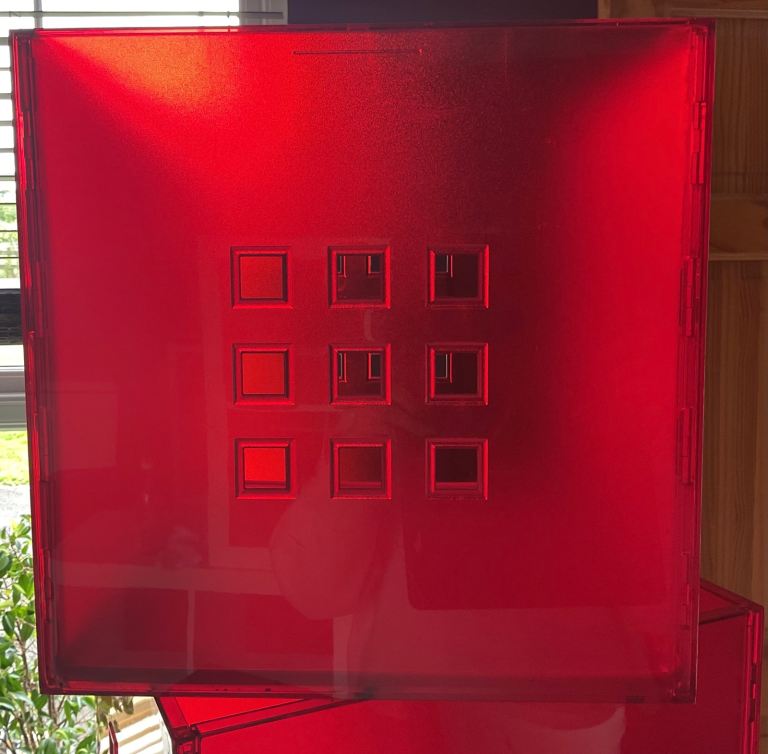Discontinued IKEA LEKMAN Red Plastic Storage Boxes
