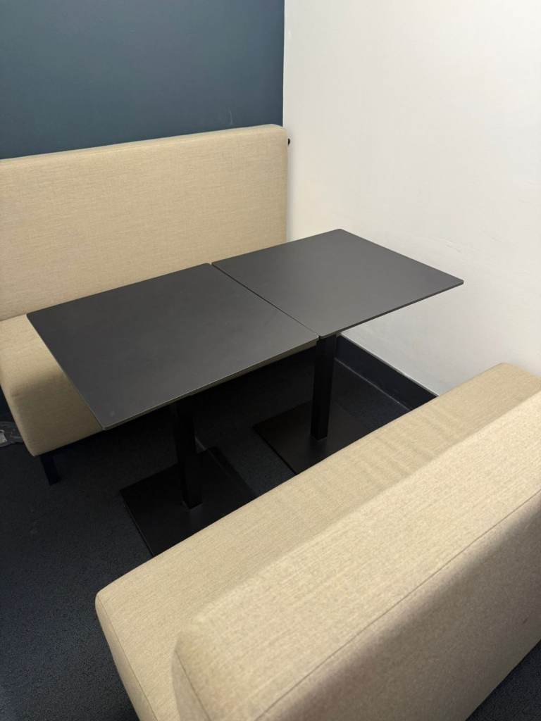 Sofas & Black Canteen Tables