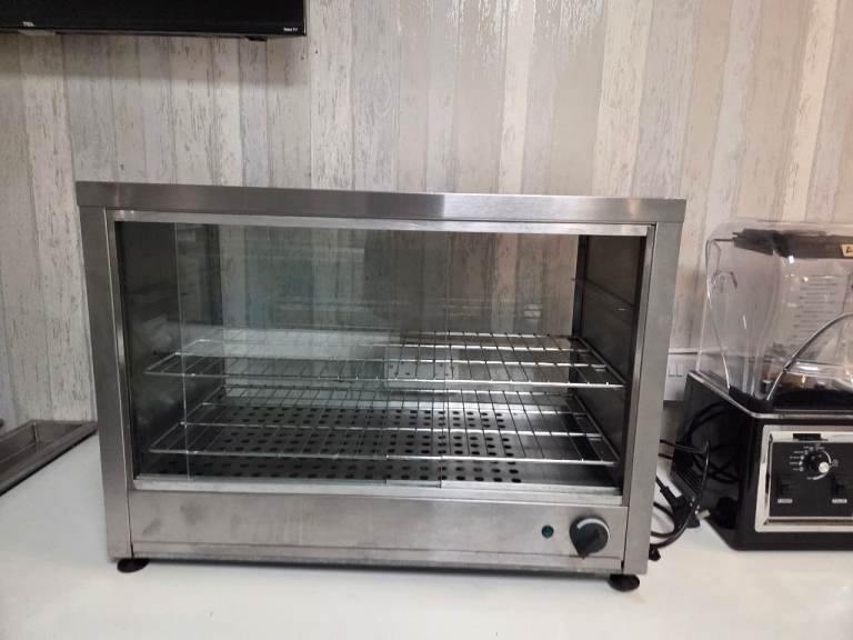 Cafe Commercial Stainless Steel Heated Hot Food Display Cabinet