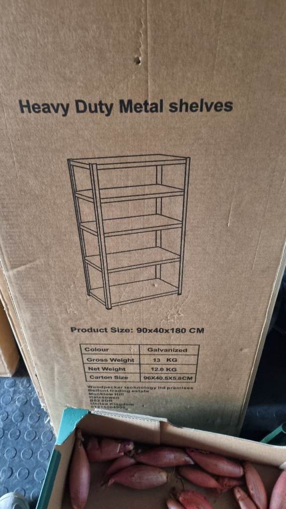 Metal shelving 