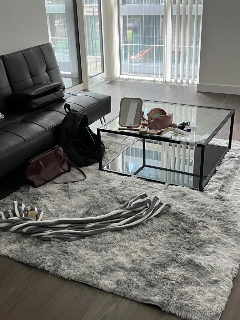 Grey Shaggy Rug 150x200