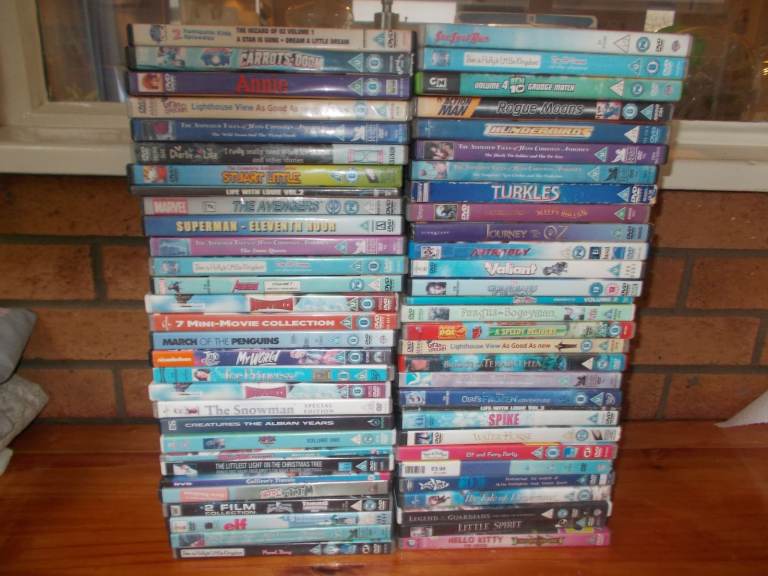 KIDDIEs DVDs 60 PLUS FILMS(please read desciption)