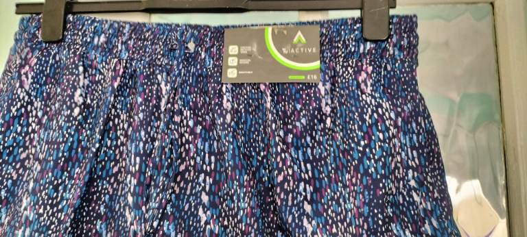 Active Multicoloured Patterned Shorts - Brand New