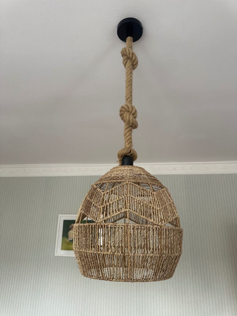 Moroccan rattan ceiling light  