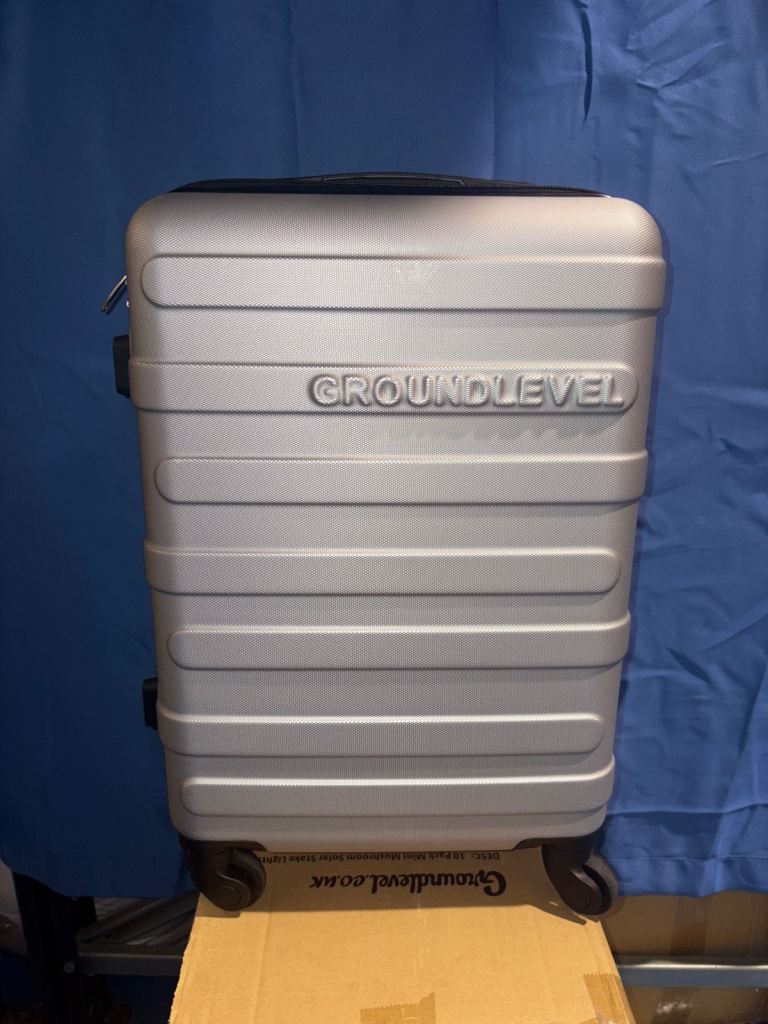 Small Silver Cabin Luggage Suitcase 