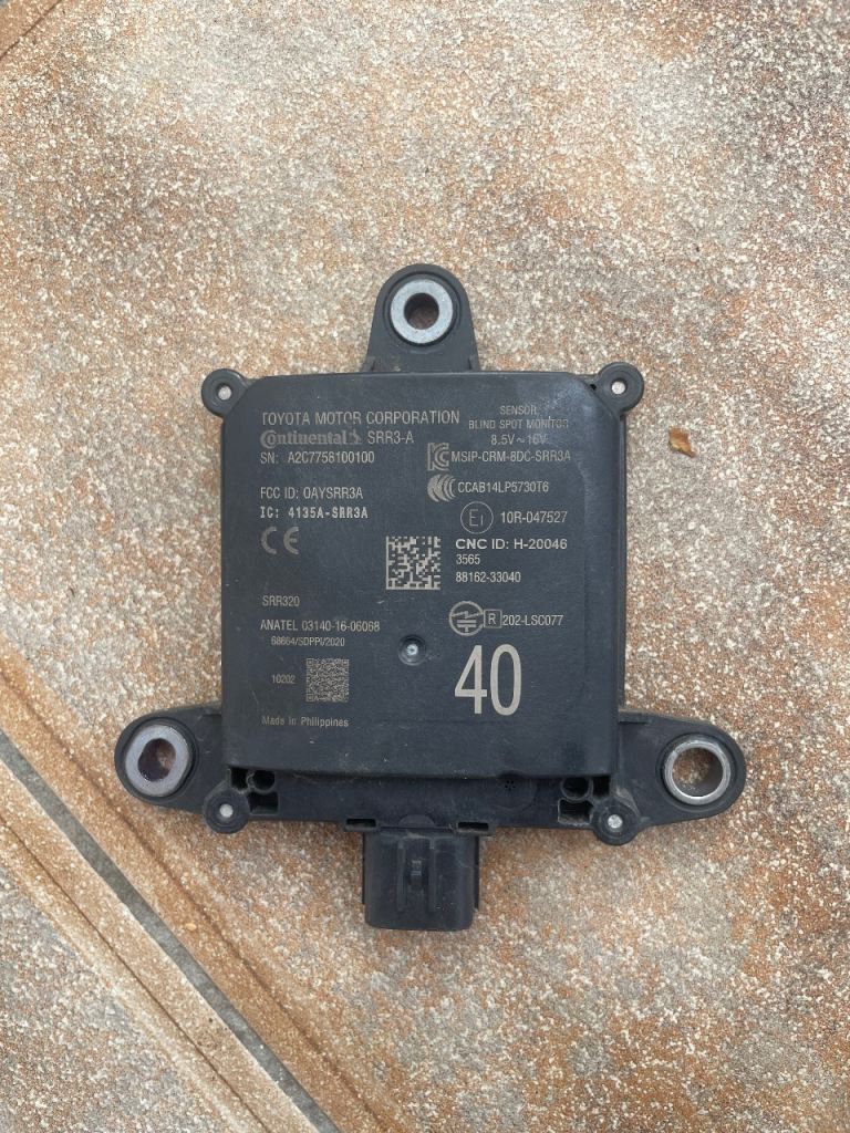 Lexus ES 300H Blind Spot Monitoring Control Module Unit 4135A-SRR3A 88162-33040