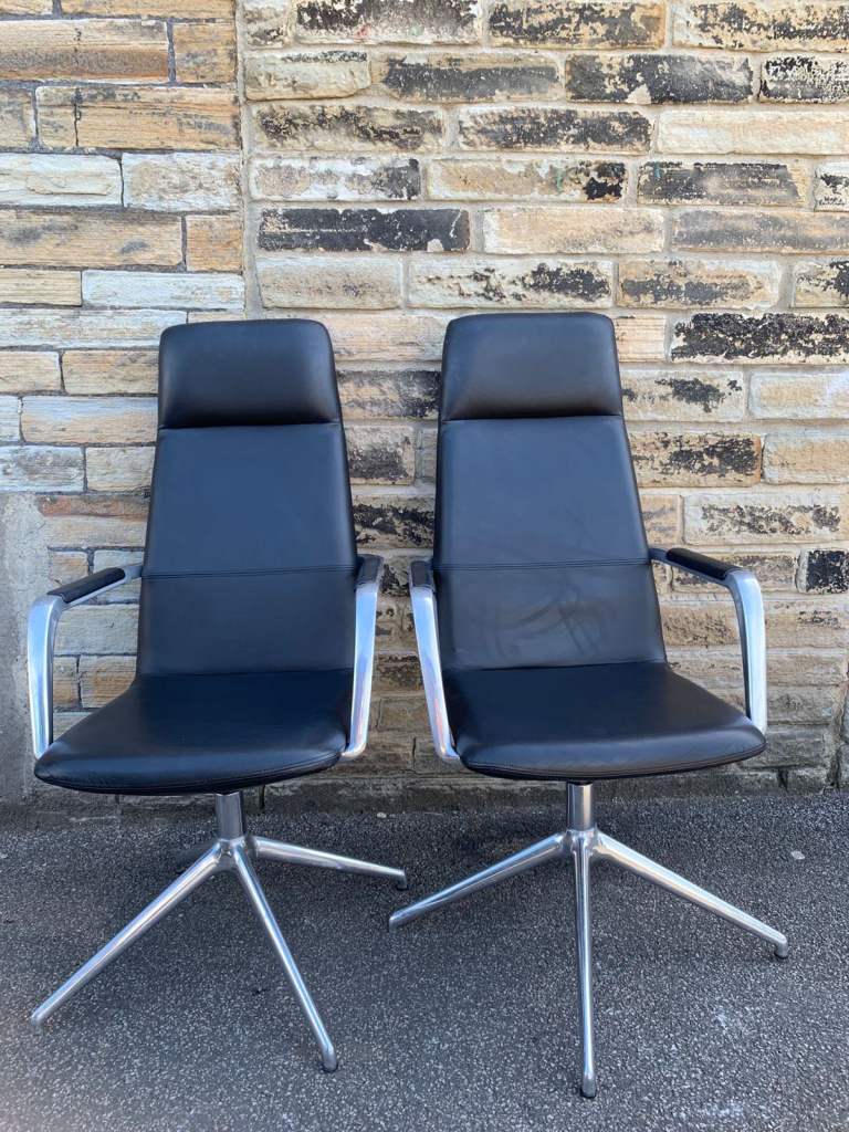Cambridge Park executive meeting   high back  chair with star chrome base (7 available) £300 each