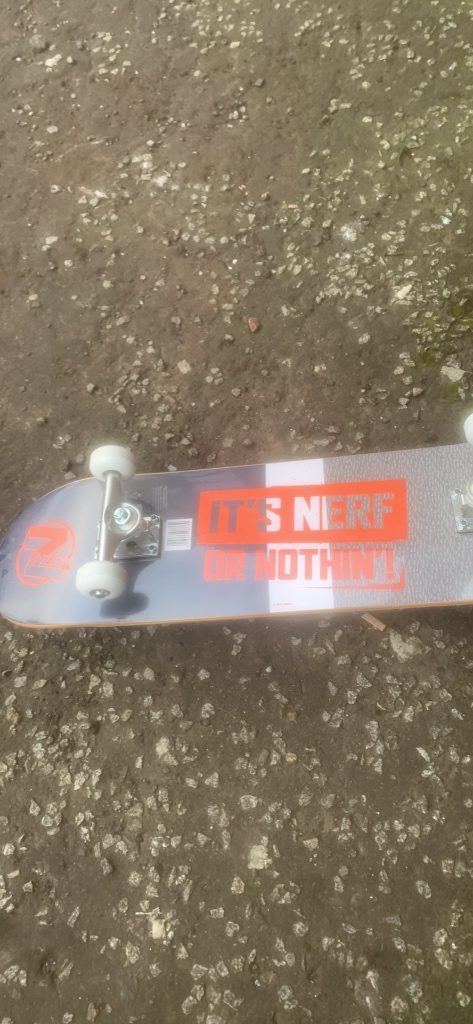 Brand New Nerf Skateboard, Durable 7-ply Wooden Deck with Double Kicktail, 54mm wheels.