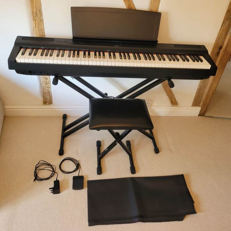 Yamaha P-125 Digital Piano with Stand, Stool, and Accessories – As Good As New