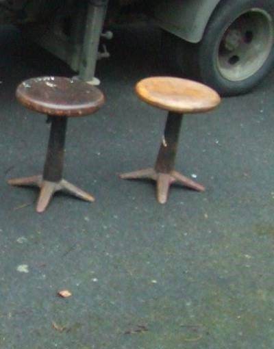 Pair of Vintage Wooden Singer Stools - Fair Condition £130  each