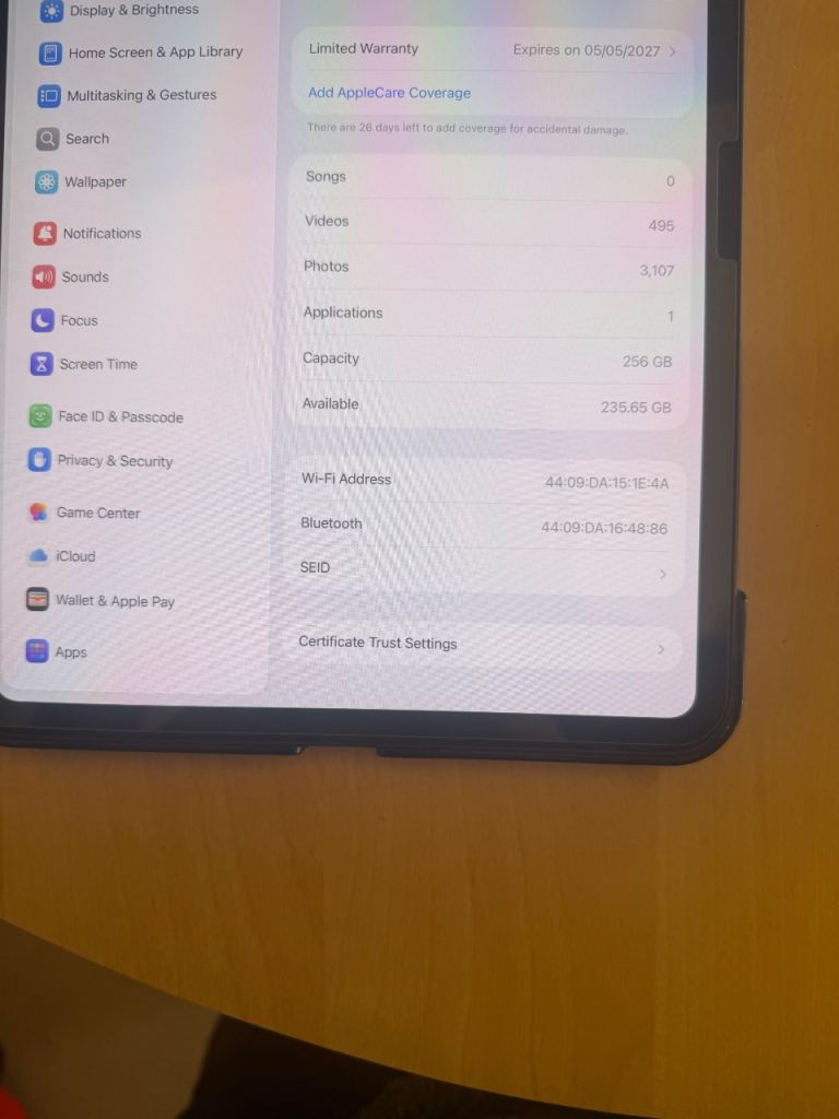 iPad Pro 11inch M5
