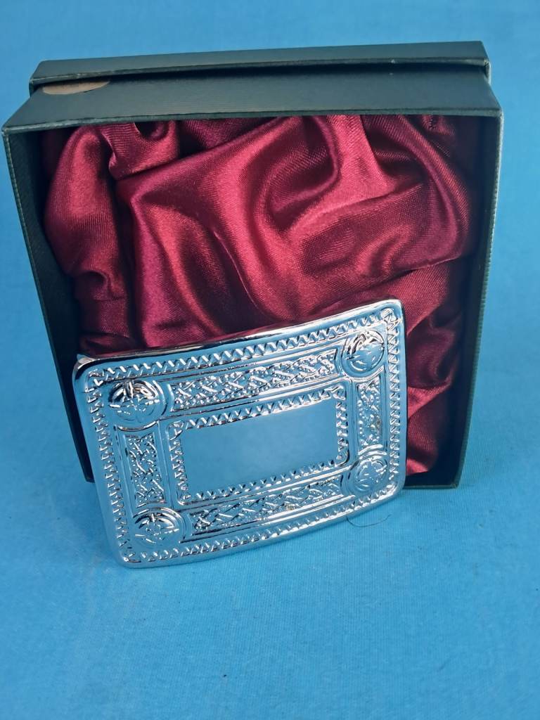 Vintage Men Scottish Highlander Traditional Kilt Belt Buckle Collection Silvertone.. 