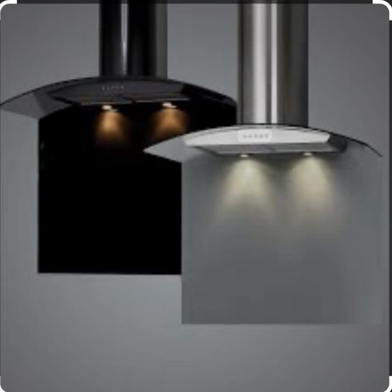 Curved Black Glass Splashback 