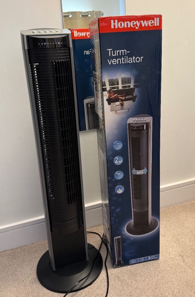 image for Ventilator Tower Fan with Remote – Like New