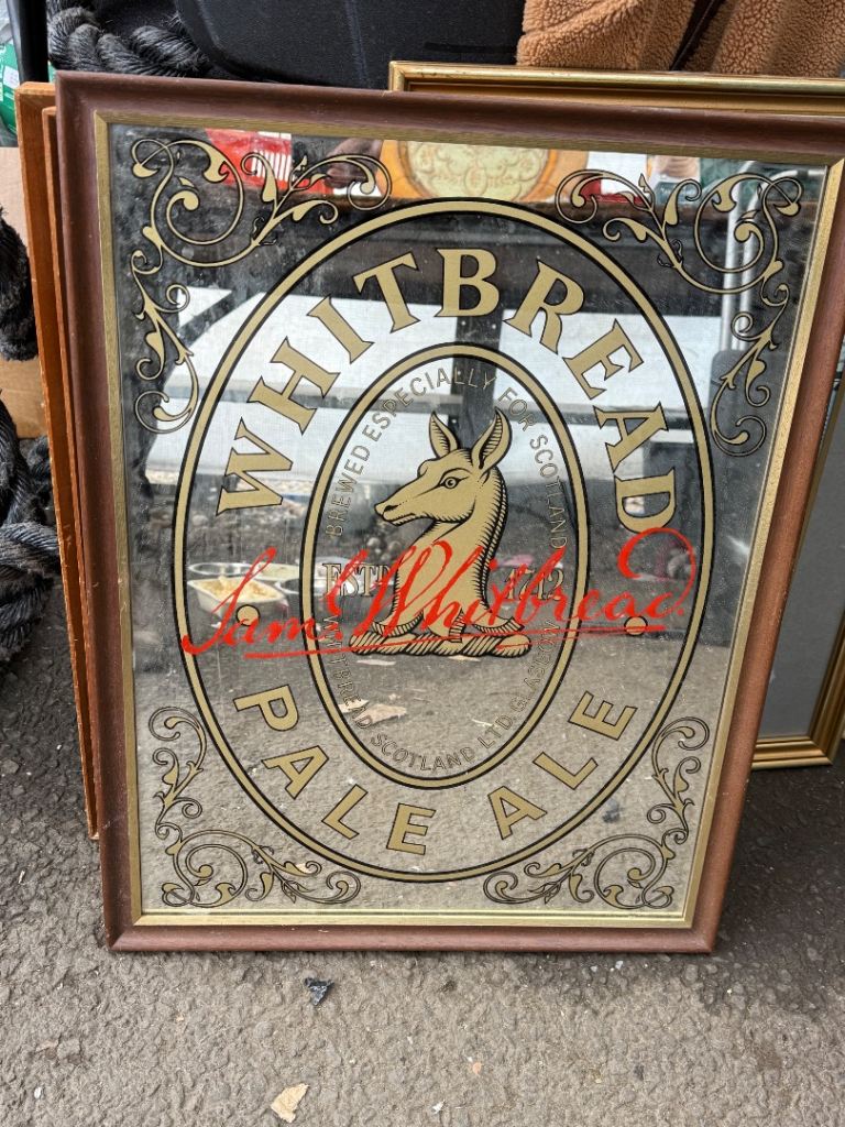 ORIGINAL WHITBREAD PALE ALE PUB MIRROR 181/2x 24”