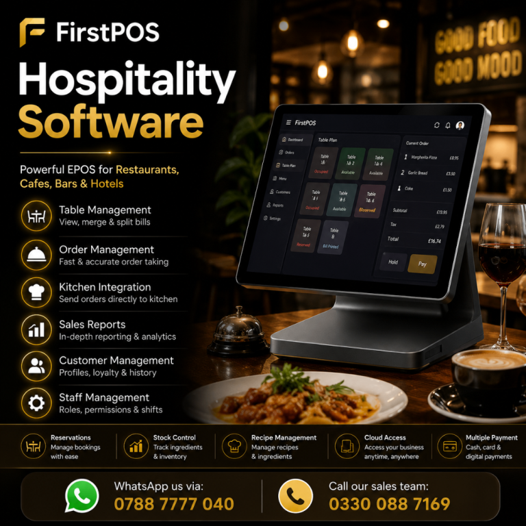 15” Touchscreen EPOS System for Hospitality Businesses